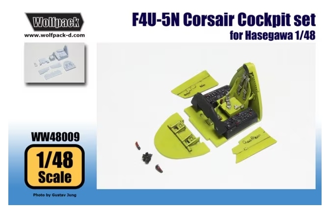 F4U-5N Corsair Cockpit Set pro Hasegawa, Wolfpack WW48009 v měřítku 1/48