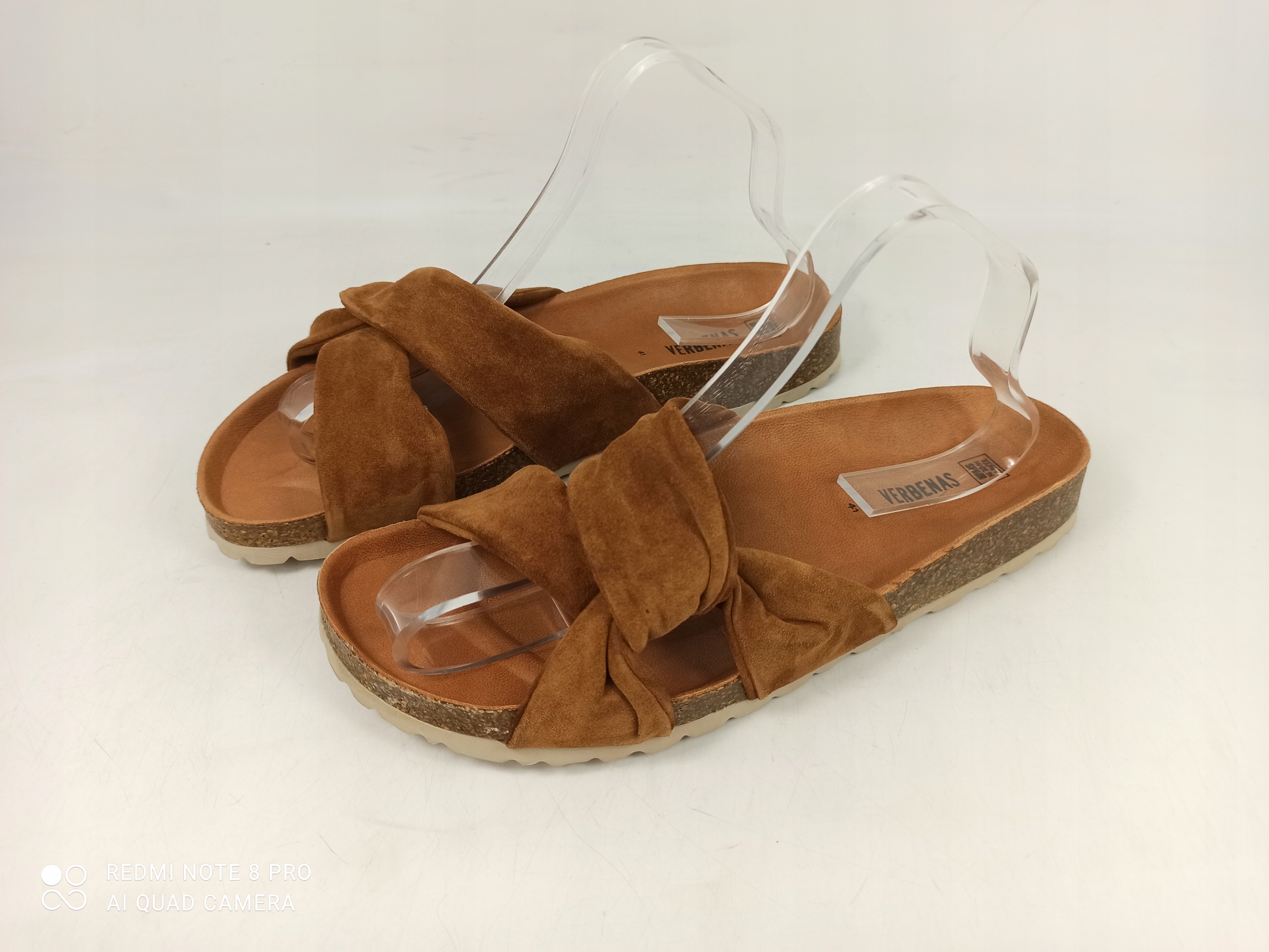 VERBENAS ROMA RODA -SKÓRA NATURALNA Klapki roz 41 Kolor brązowy