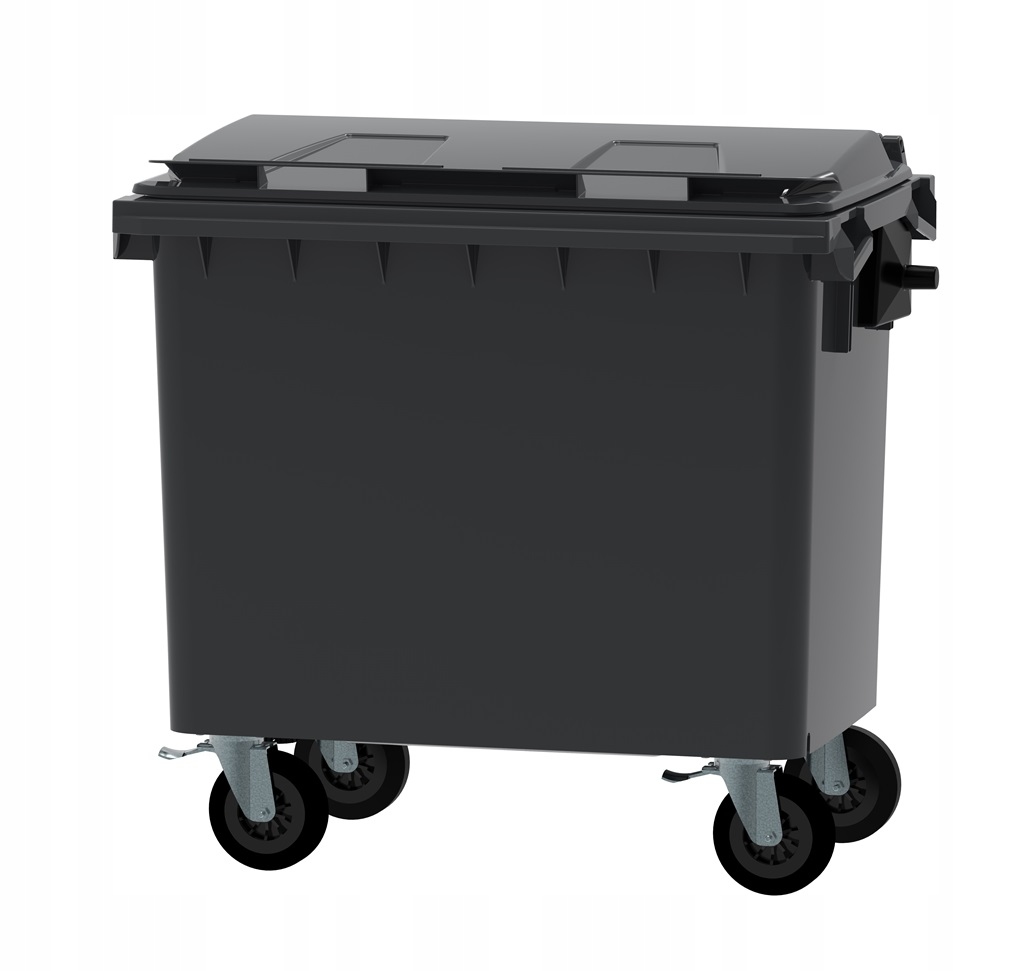 Pojemnik kontener kosz 660l czarny grafit na śmieci odpady Ese