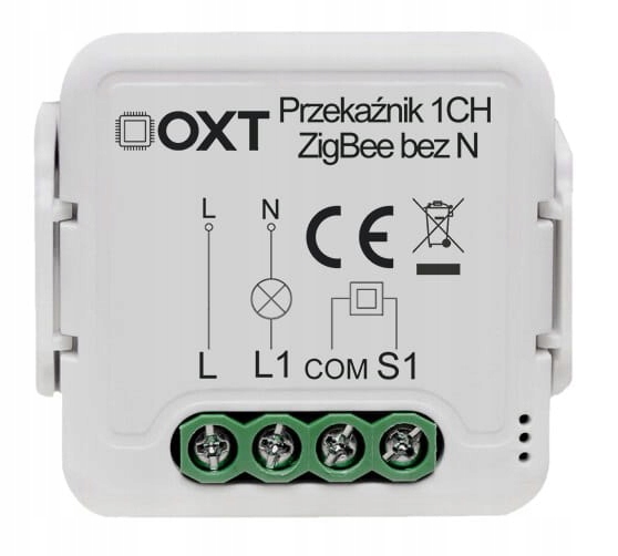 

Moduł Oxt mini przekaźnik 1 obw. bez N ZigBee Tuya