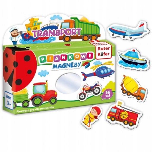 MÓJ MAŁY ŚWIAT MAGNESÓW: TRANSPORT MAGNESY POJAZDY DROGOWE ROTER KAFER