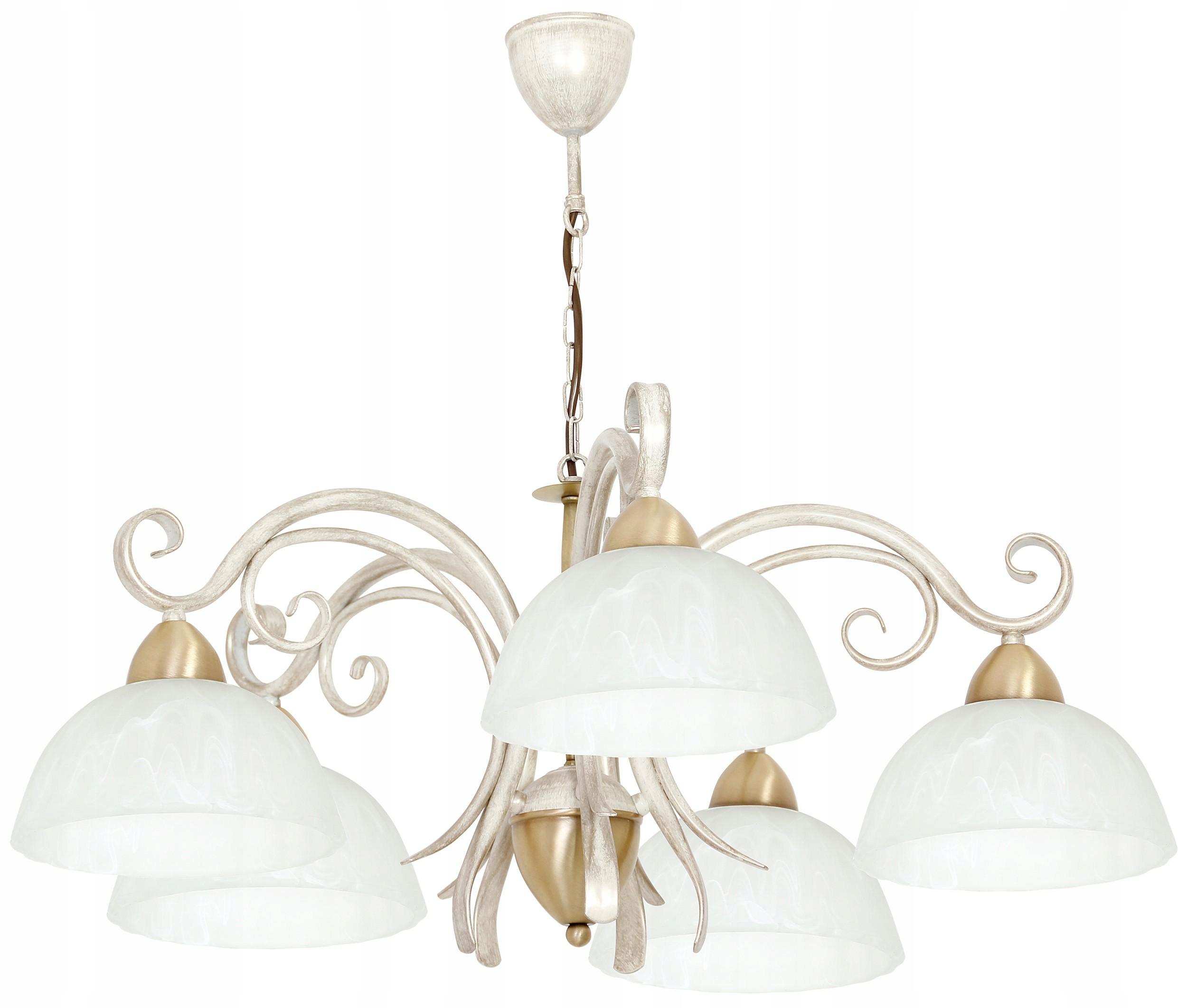 Luster Aurora Krémová zlatá sklenená lampa Stropné Svietidlo Klasický