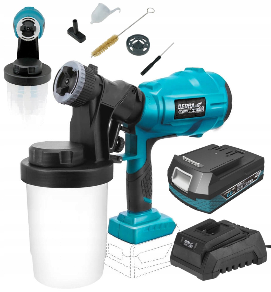 AGREGAT PISTOLET MALARSKI Malowania 2Ah DEDRA SAS+