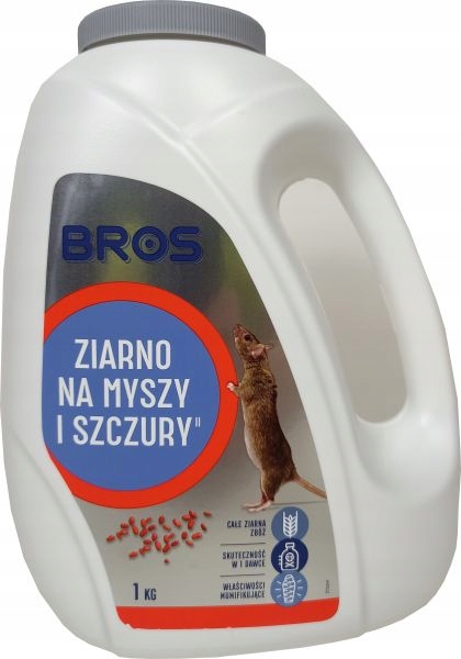 SKUTECZNE Ziarno na MYSZY i SZCZURY BROS 1 kg