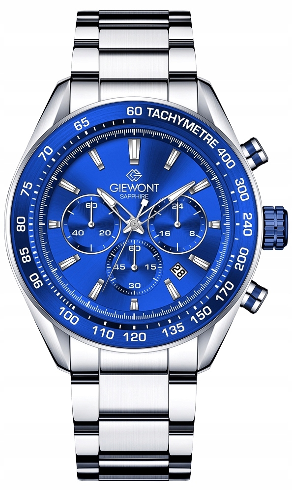 Pánské Hodinky Giewont Chronograph Sapphire stříbrnomodré GW9580-B3