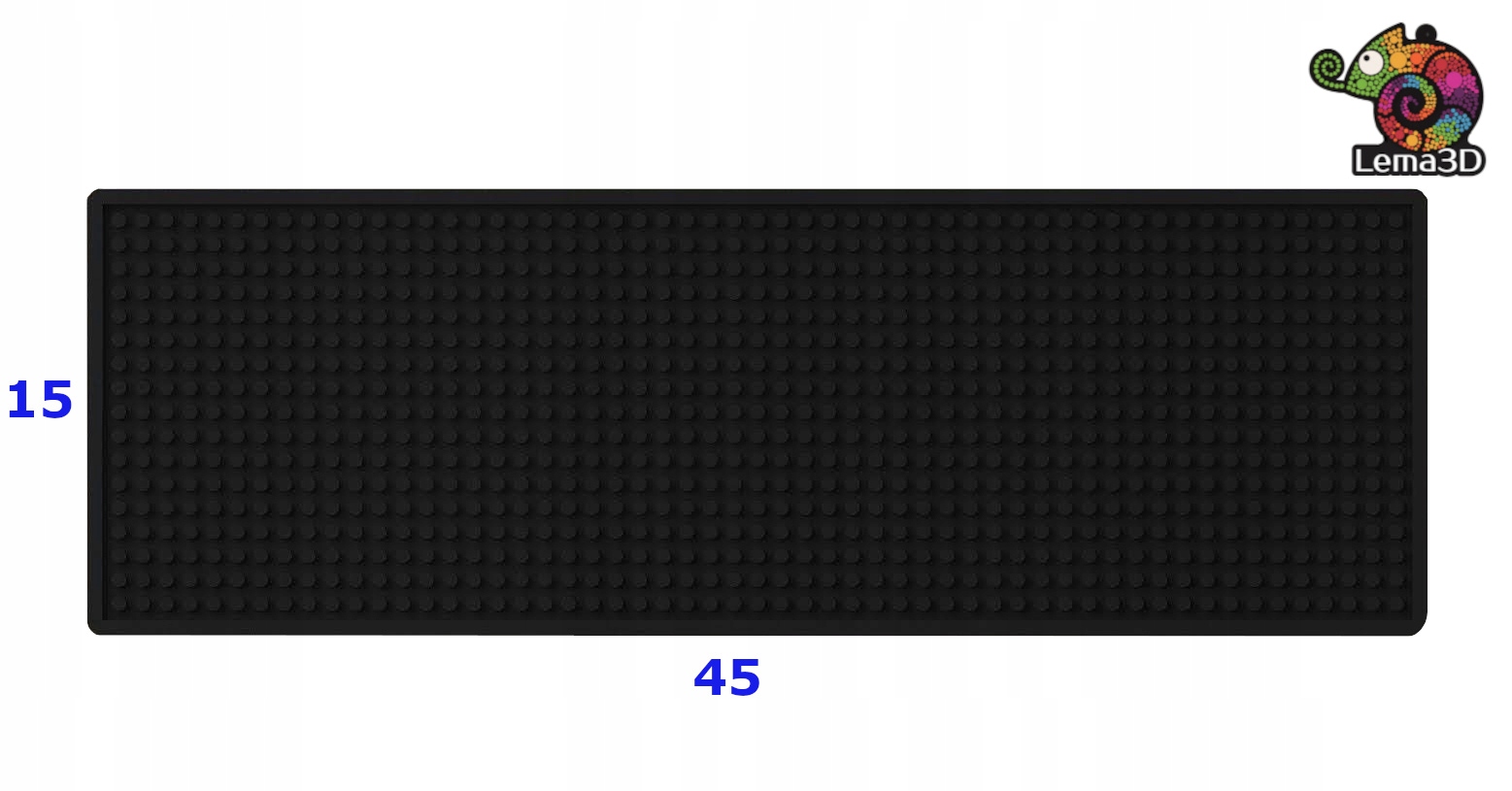 

Mata Podkładka Barowa S 15x45cm Czarna - LEMA3D