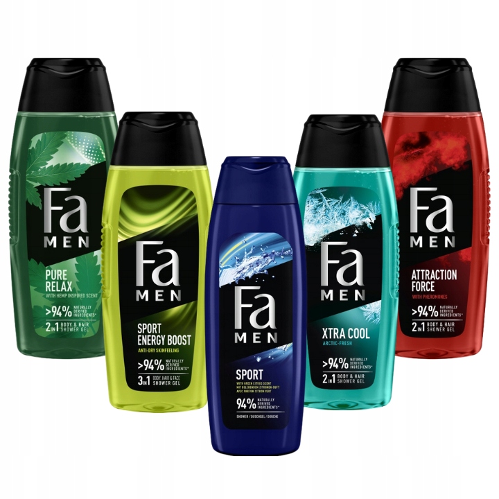 

Fa Men Żel pod Prysznic Męski Sport 2w1 Mix 400 x5