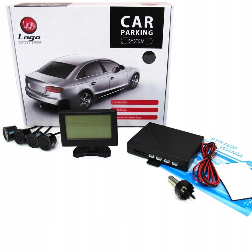 CZUJNIKI PARKOWANIA COFANIA LCD TYŁ ZESTAW PDC 4x SENSORY SERWISOWE