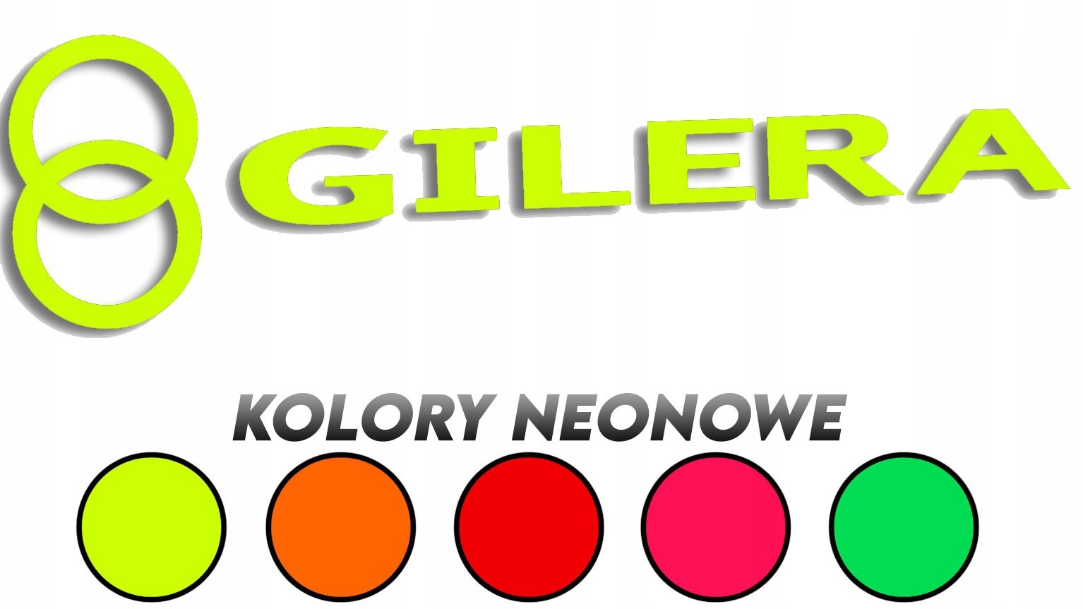 

Wycinana naklejka Gilera kolory neonowe