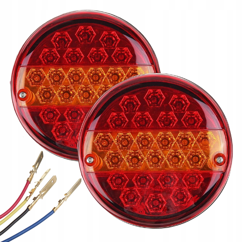 2ks Sdružené světlo zadní Led Diodová přívěsná kulatá