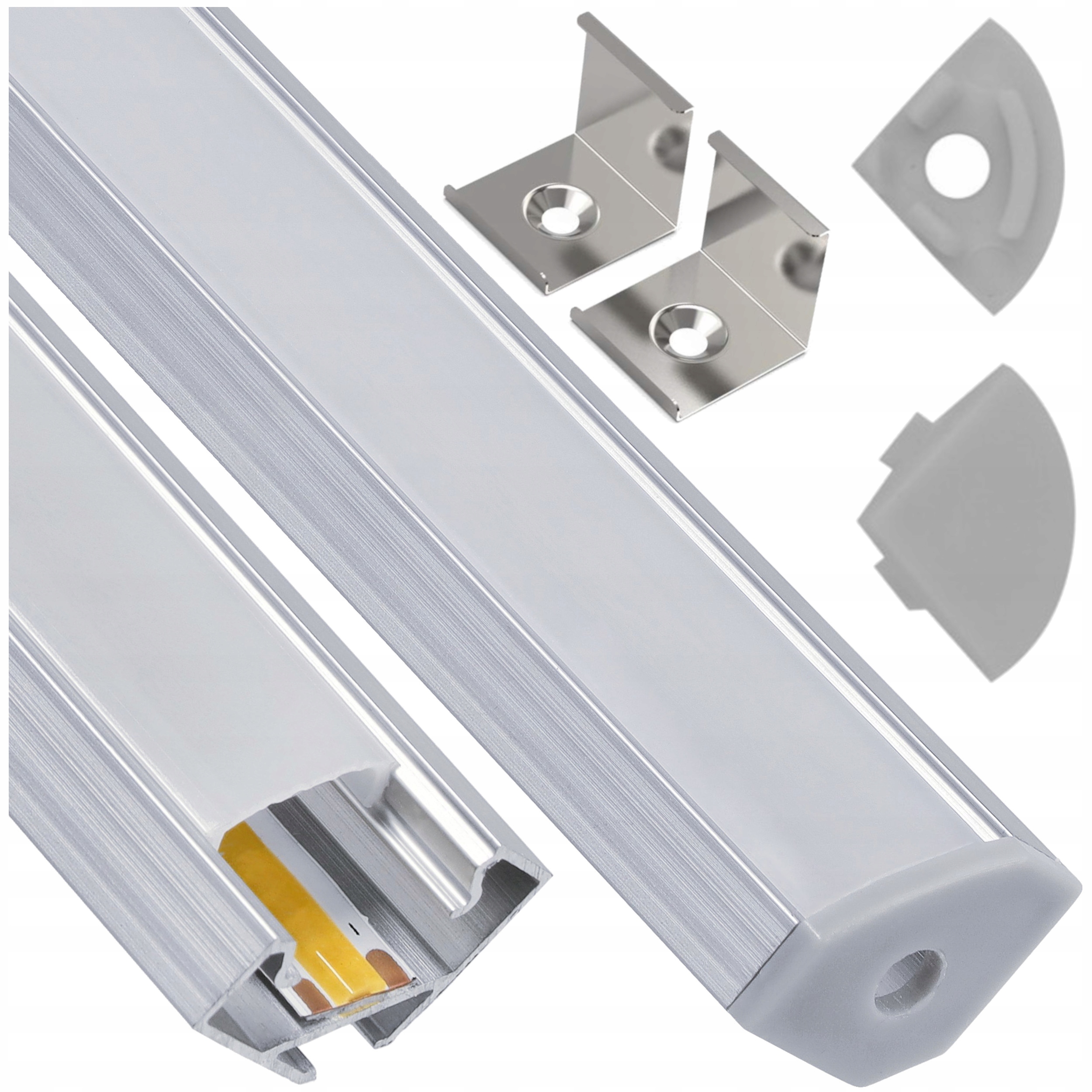 Profil Led hliníkový eloxovaný 1 m rohový úhlový pro Led pásky 12 mm 10kusů