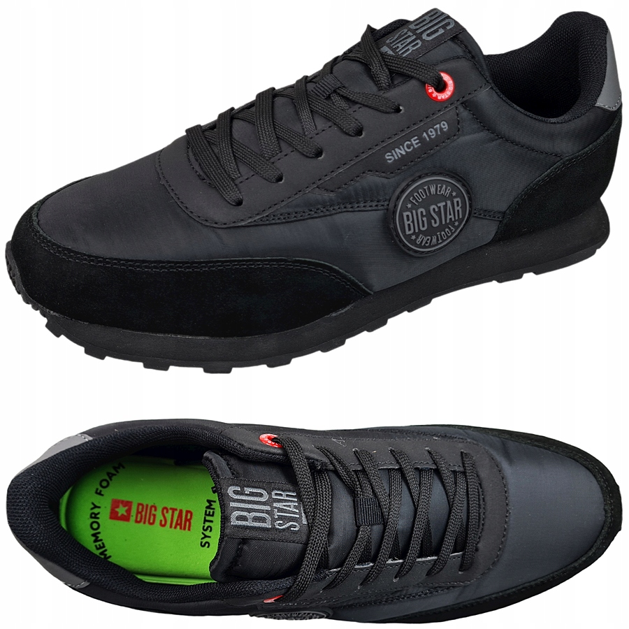 

Sneakersy czarne młodzieżowe Big Star HH274528 37