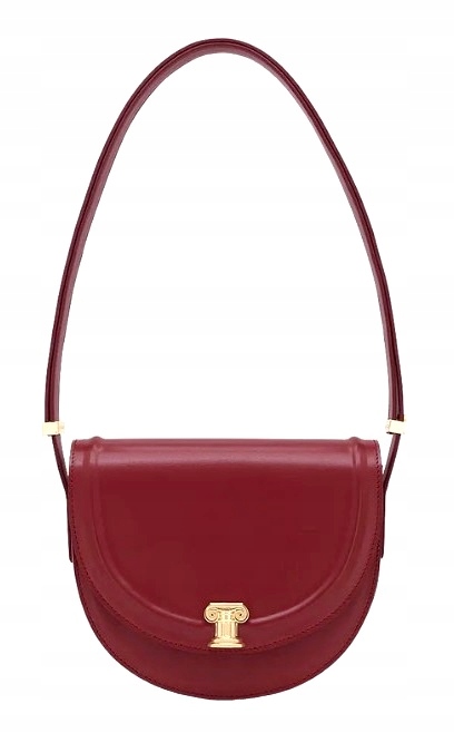 Dámská Kabelka A.cloud Sunset Saddle Bag Burgundská Přírodní Kůže