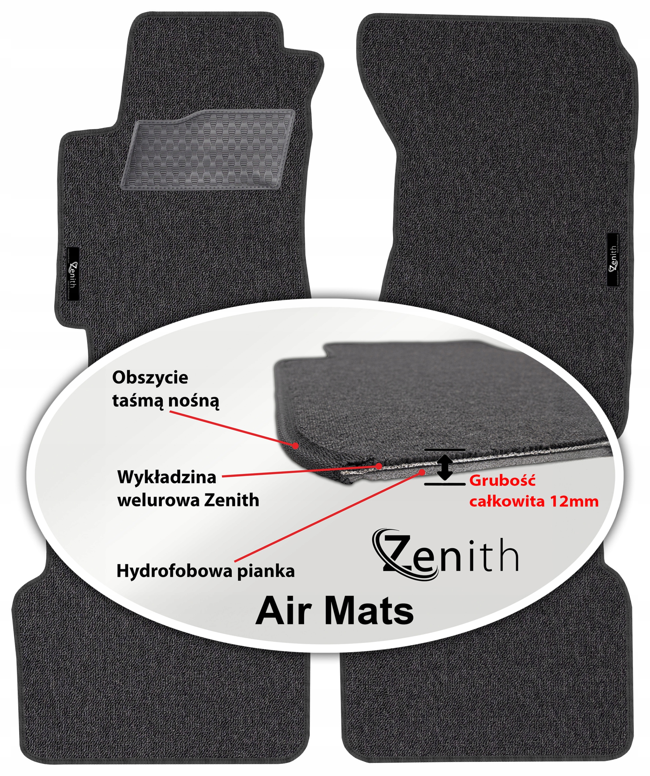 Subaru Impreza II 2000-2007 Velurové koberce do auta Zenith Air Mats