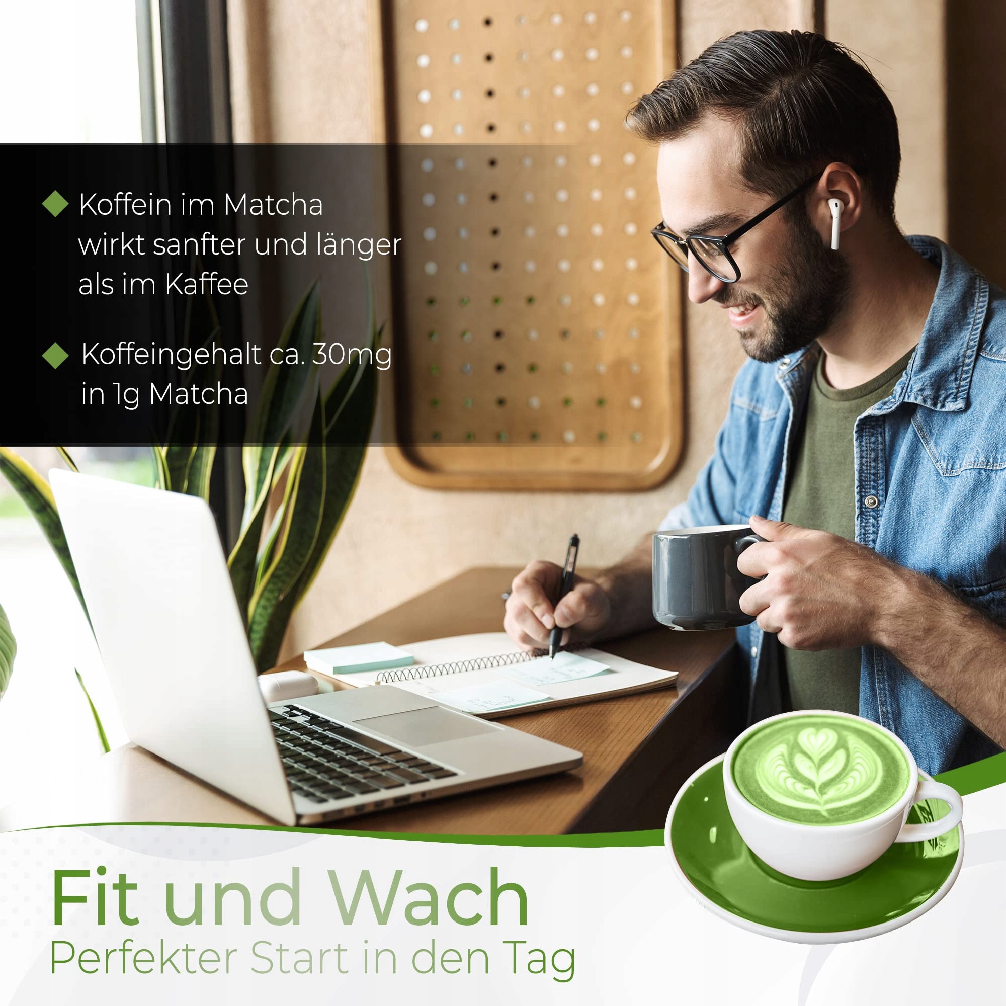 TEA UNIQO Matcha Zielona Herbata O Smaku Brzoskwini Do Napojów I Deserów — miniatura 3