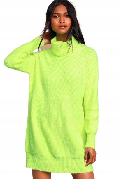 Lulus dámské svetrové šaty neonové S/m