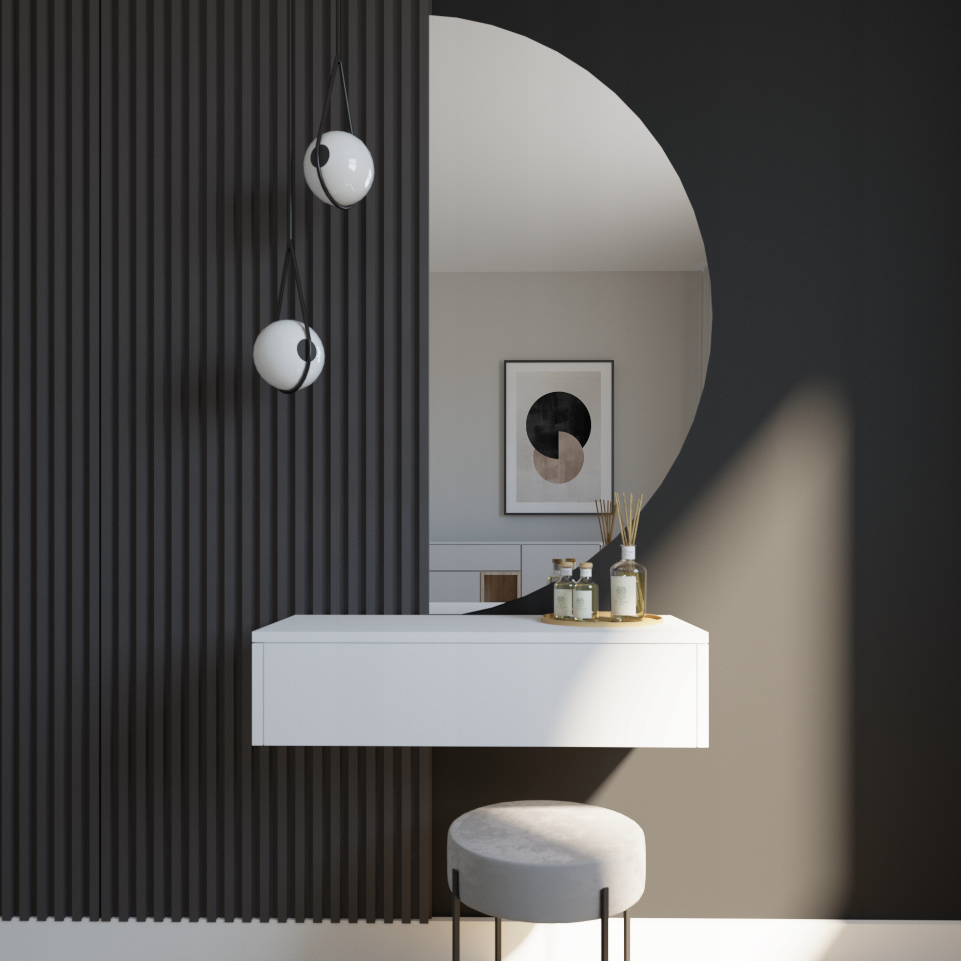 Biurko SZAFKA Wisząca ASTRA 60cm Biała MAT Stolik BIAŁY KONSOLA Toaletka Marka EDMAR