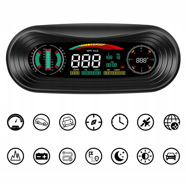 POCHYŁOMIERZ PRZECHYŁOMIERZ OFFROAD KOMPAS GPS 4x4 Stan opakowania oryginalne