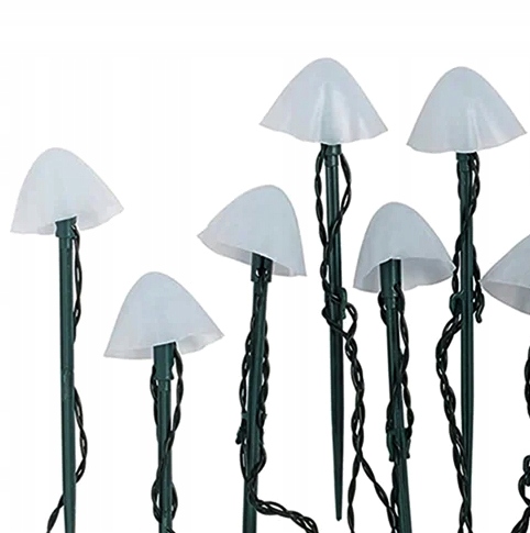 

Lampa Solarna ogrodowa Grzybki Grzyby białe 12 Led