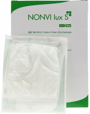 

Kompresy włókninowe jałowe gaziki 7,5x7,5cm 125szt