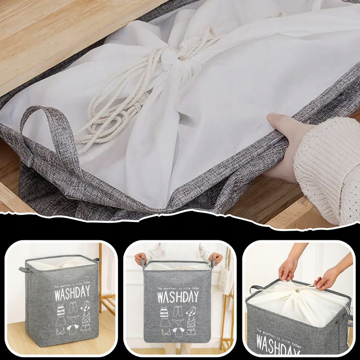 KOSZ TORBA WOREK NA PRANIE ZABAWKI DUŻY 75L Wysokość produktu 49 cm