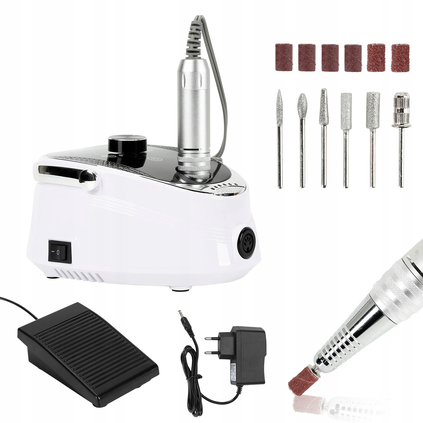 Bruska Profesionální Silná Manikúra Pedikúra Sada Fréz