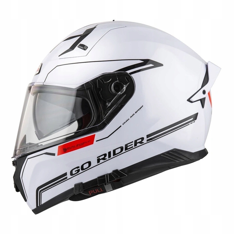 Motocyklová prilba Nzi Go Rider Stream Duo Solid White biela Darčeky