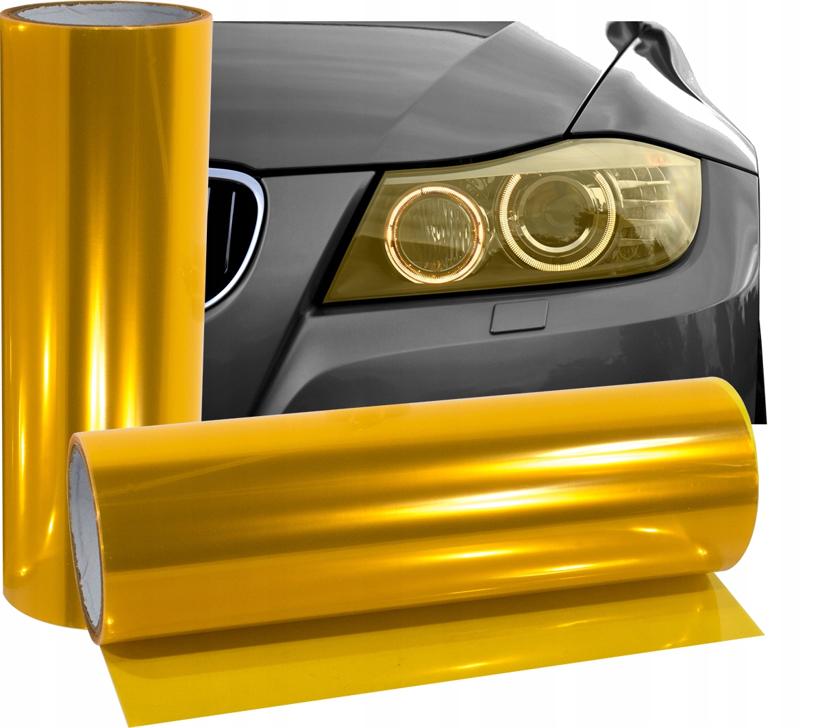 FOLIA DO OKLEJANIA LAMP NA LAMPY ŻÓŁTA 30x50