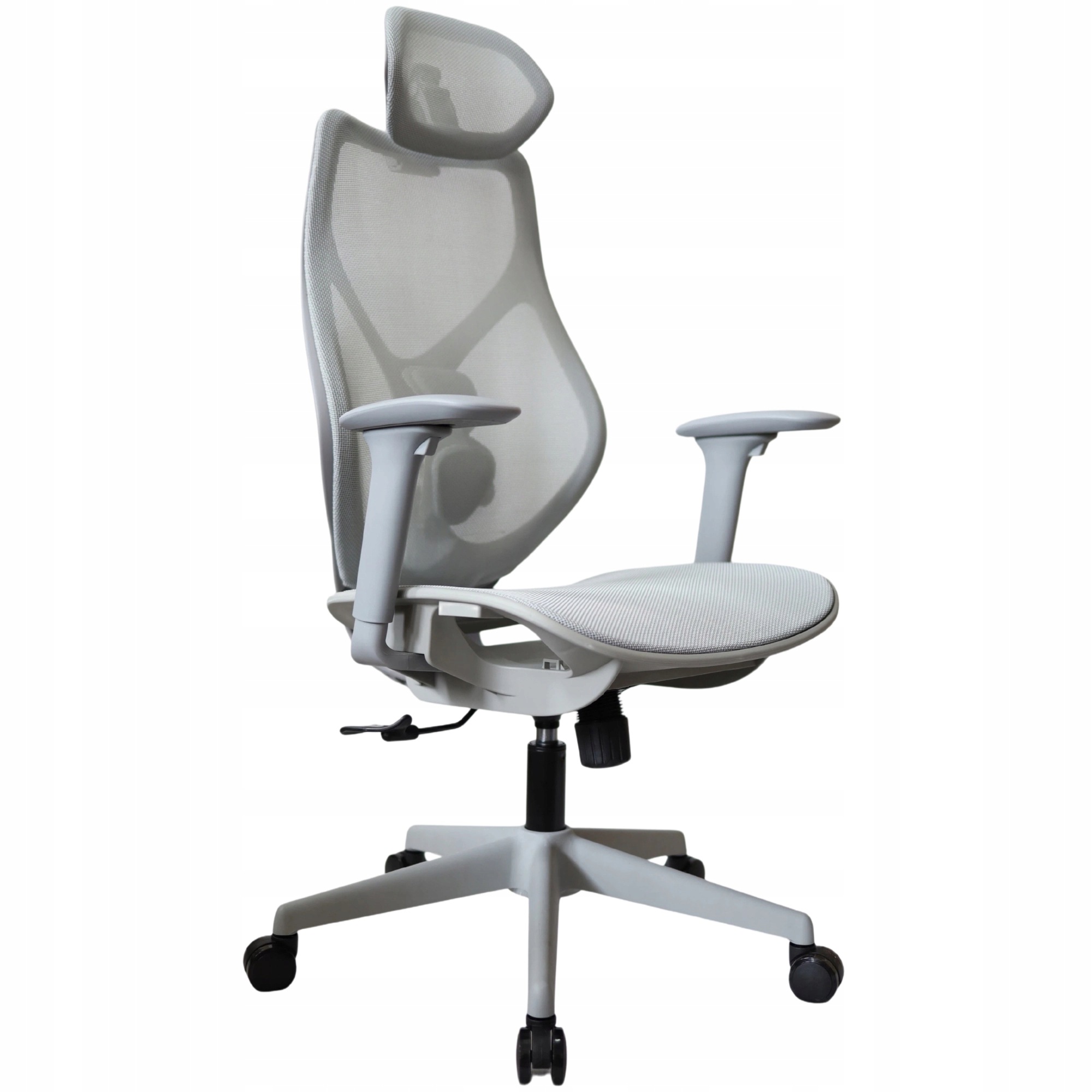 Ergonomické kancelářské síťované křeslo šedé nastavitelné 150 kg Spacetronik
