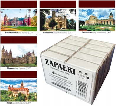 

Zapałki tradycyjne Seria Polskie Zamki 10op 380szt