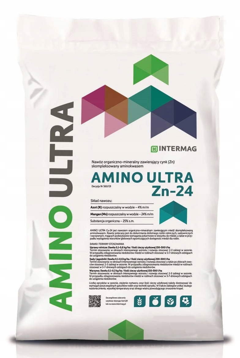 

Amino Ultra cynk Zn24 1 kg Nawóz Intermag