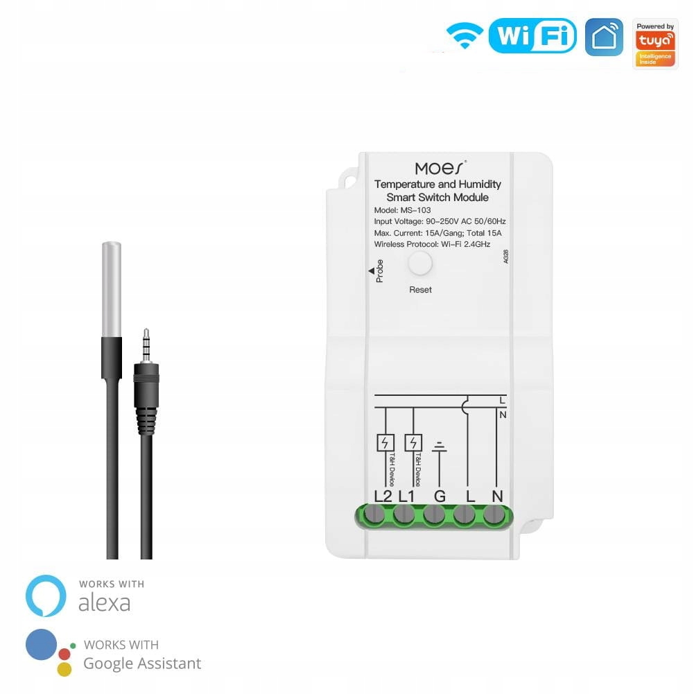 

Przekaźnik Wifi czujnik temperatury termostat Tuya
