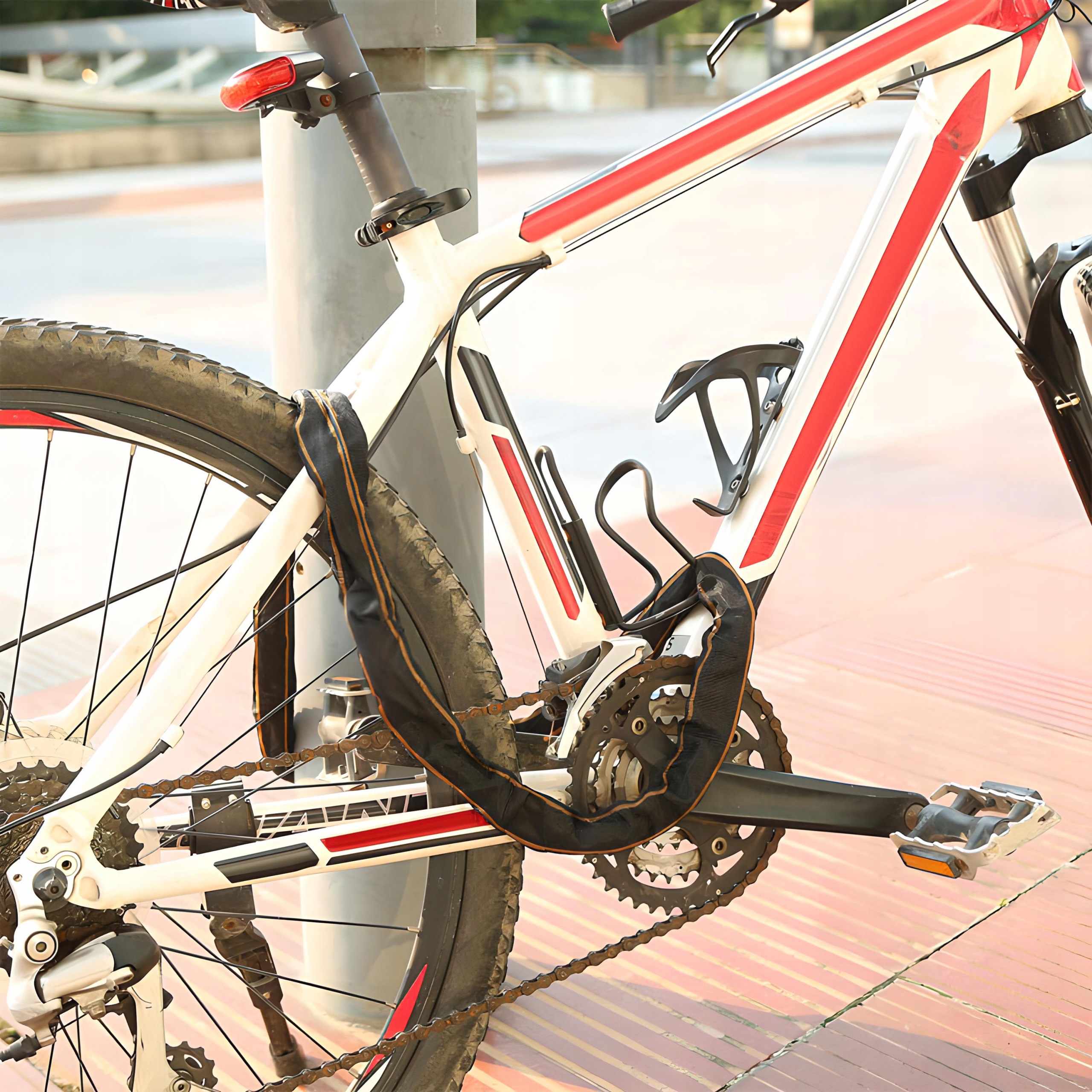 ŁAŃCUCH BLOKADA ROWEROWA NA ROWER MOTOR ZAPIĘCIE MOCNE ZAMKNIĘCIE Stan opakowania oryginalne