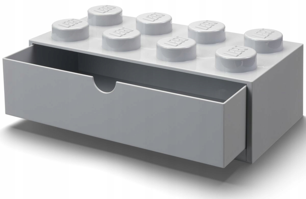 Lego Pojemnik Klocek Szuflada 8 Na Biurko Szary