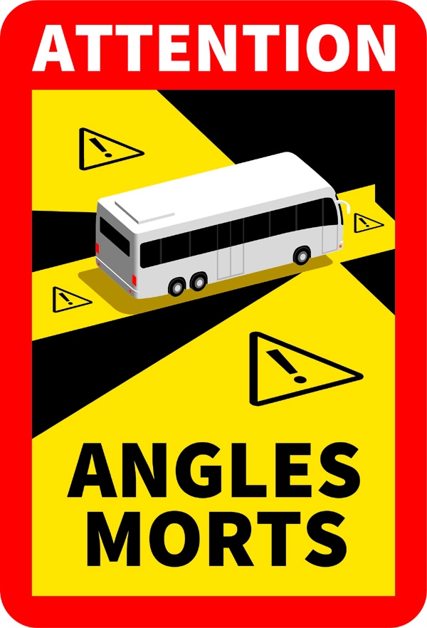 

Naklejka Angles Morts martwe pole Francja Bus 10sz