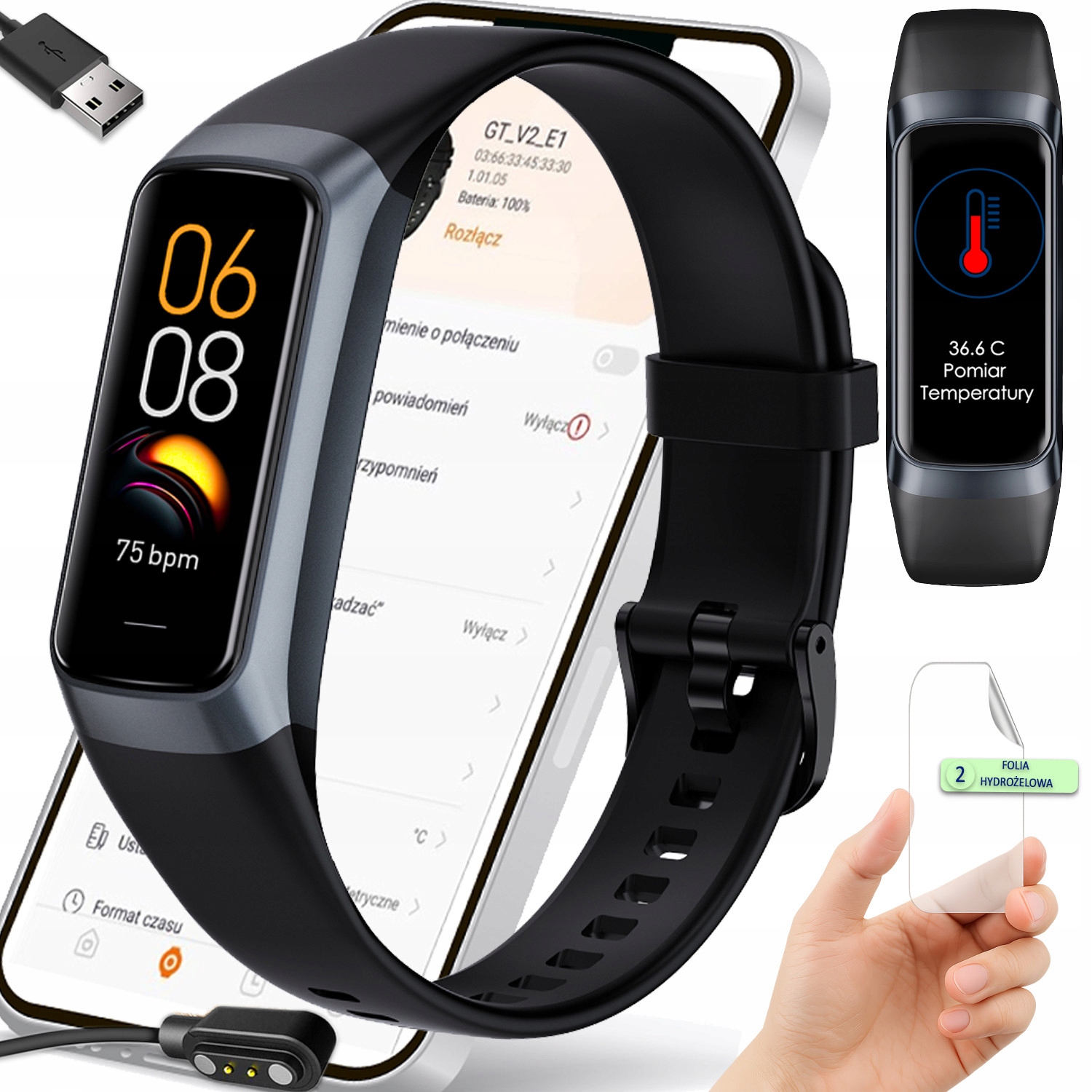 Chytré Hodinky Hodinky Puls Sportovní Dámské Fit Amoled Polské Menu Teplota