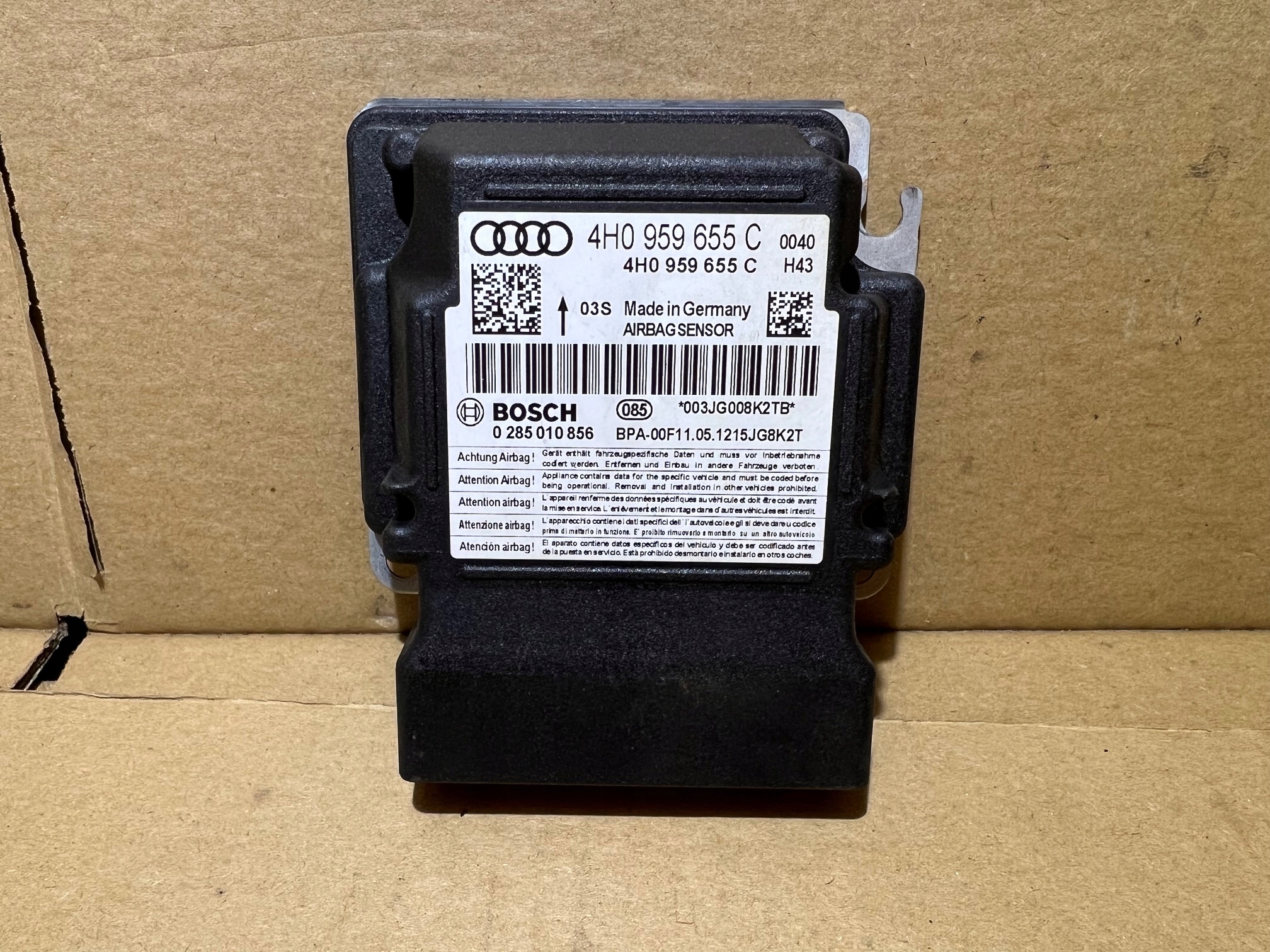 AUDI A6 C7 modulo SENSOR airbag airbag 4H0959655C
