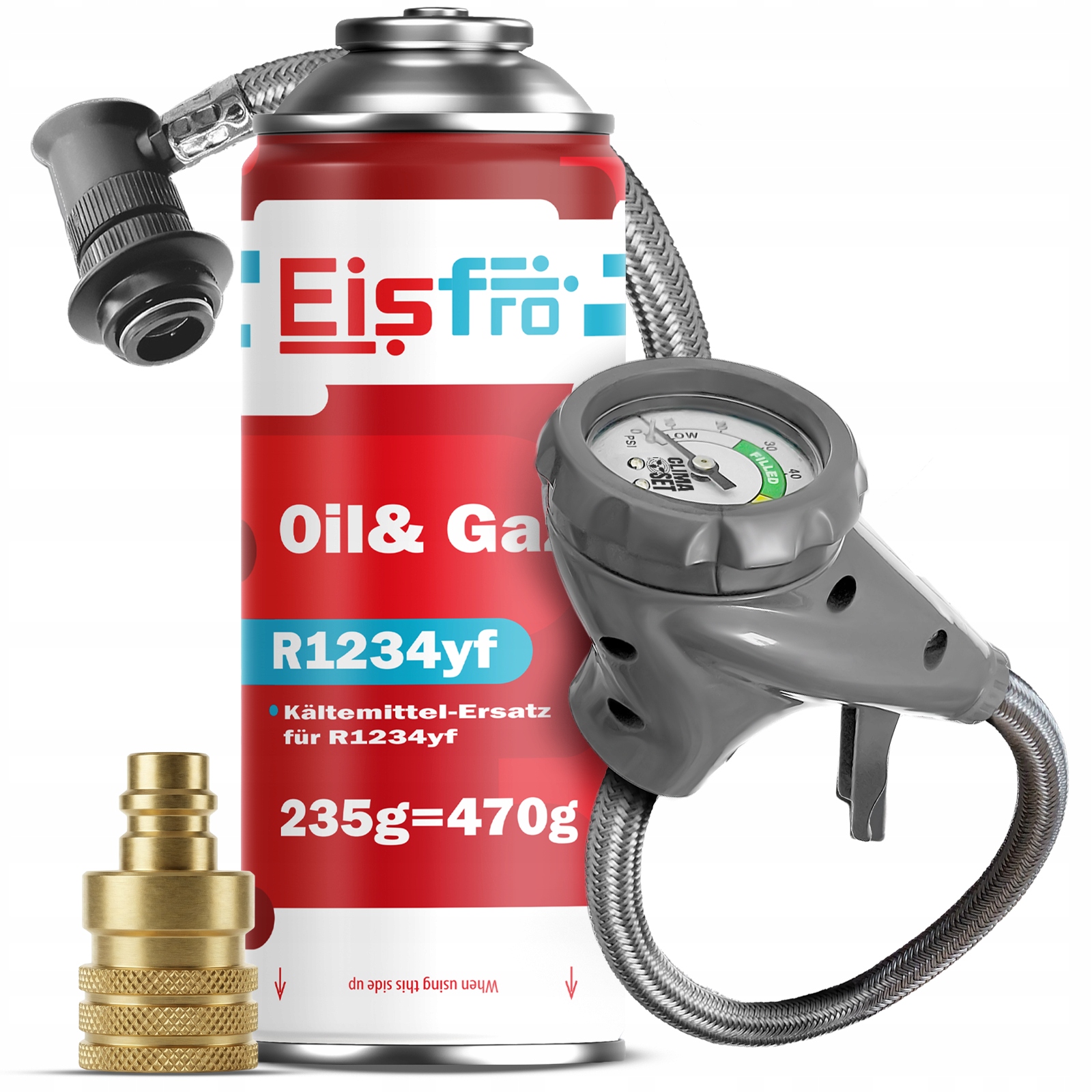 Eisfro Plyn&Olej R1234yf Vypouštěcí kabel Adaptér Yf