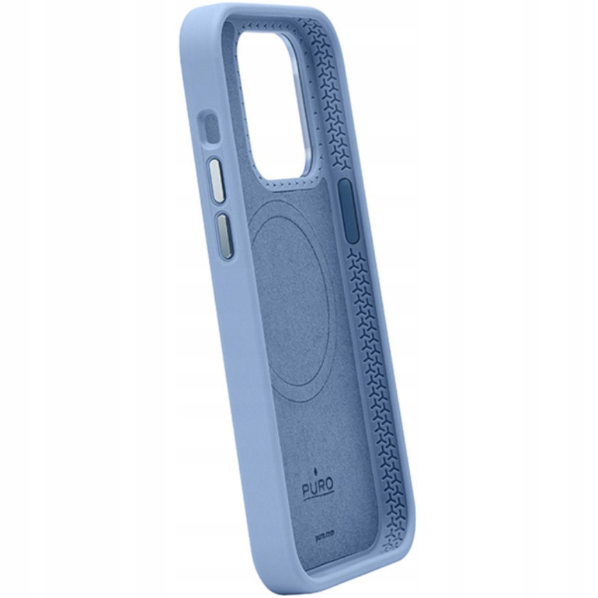 Etui silikonowe Puro Icon Mag Pro MagSafe do iPhone 15 jasnoniebieskie