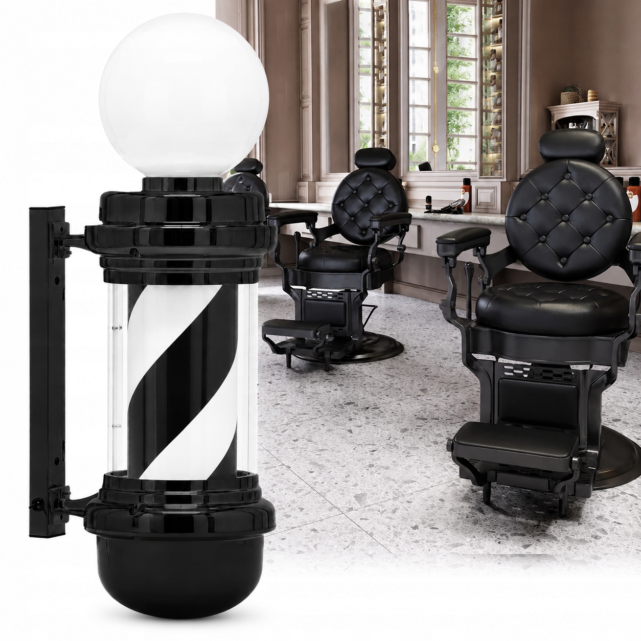 Stropní Svítidlo sloupek barberská led lampa barberský barber znak reklama obývací pokoj 67 cm