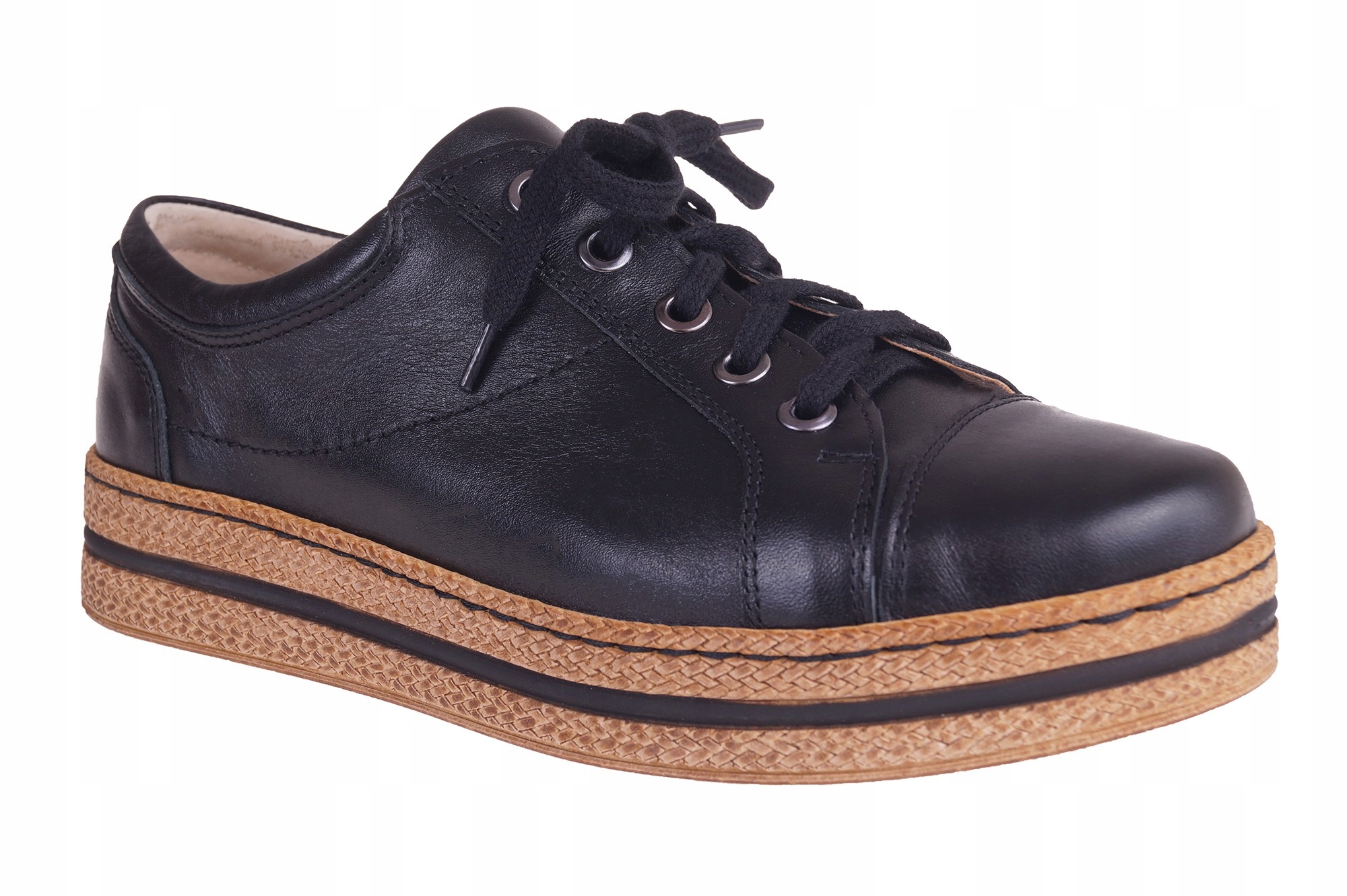 

Półbuty Damskie Skórzane Wysocki 104 Czarne 38