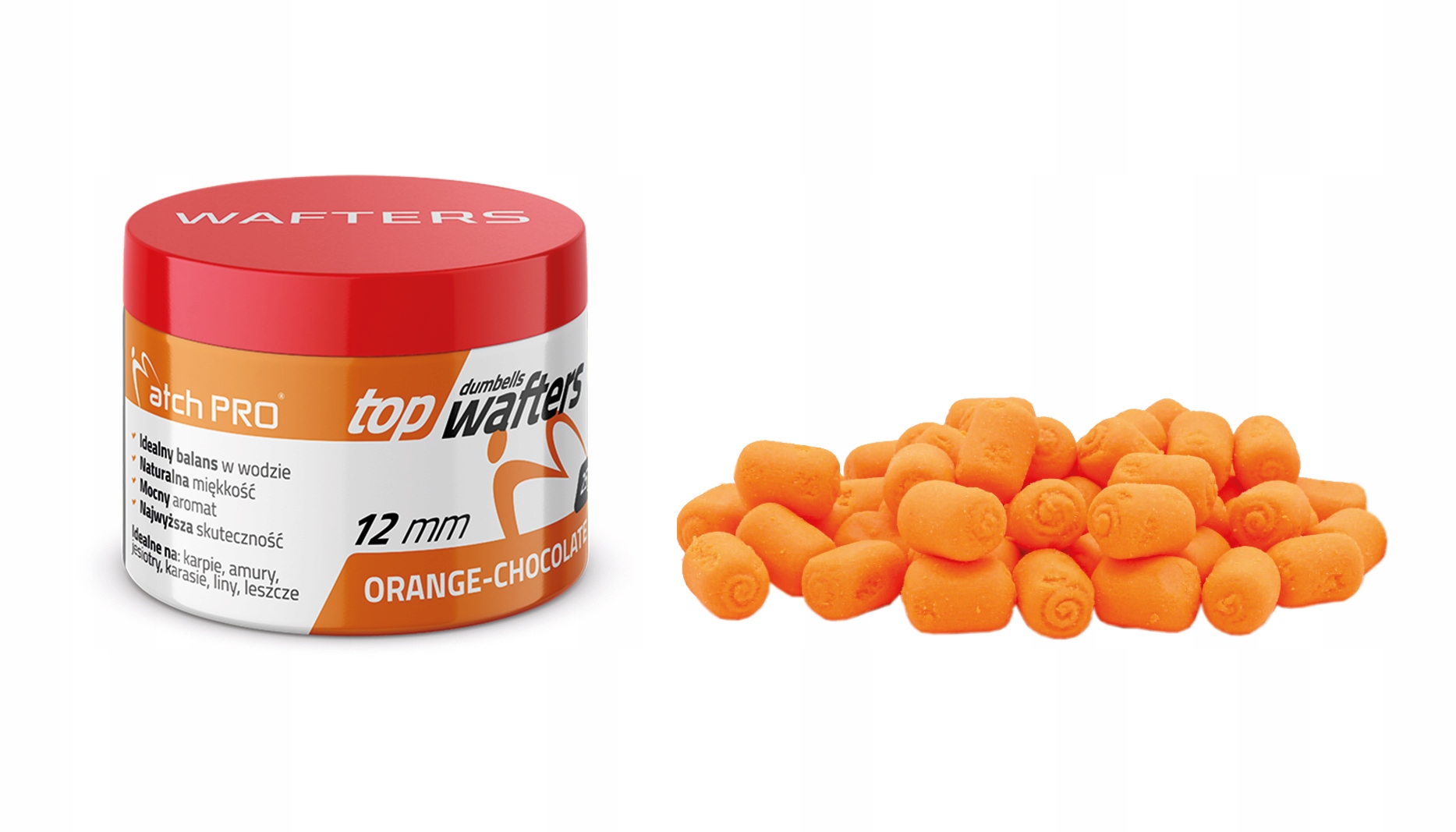 Match Pro Przynęta Wafters Dumbels 12mm 25g Orange Chocolate