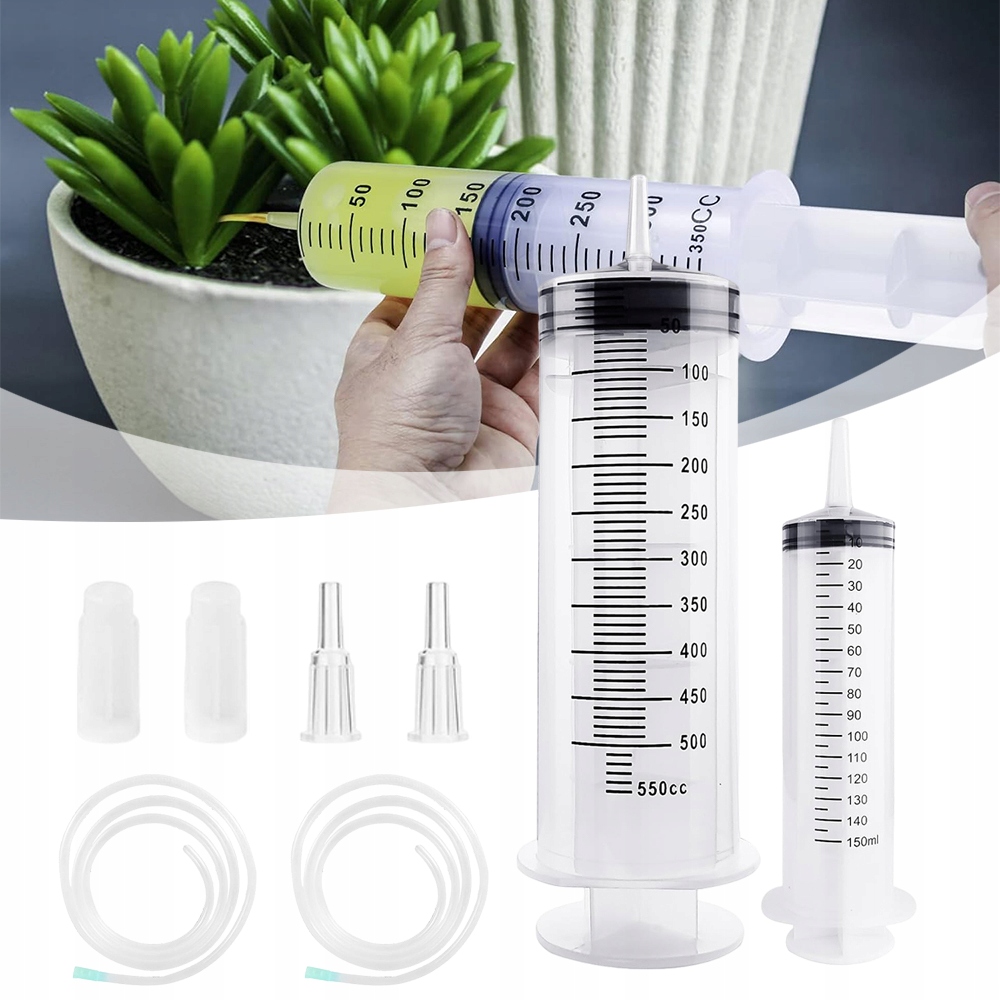 Plastová Stříkačka 150 ML 550 ML, Sada 2 Kusů Pro Krmení Zvířat