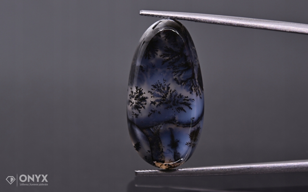 Dendritový achát z Turecka kabošon nepravidelný 25,