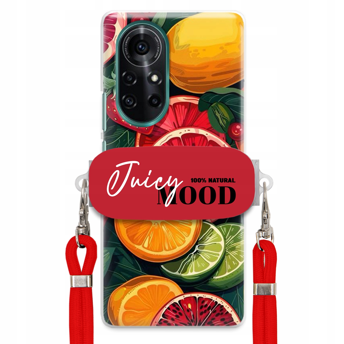 Puzdro pre Huawei Nova 8 Pro Červené vodítko držiak Fruit Ovocie Juice Mood