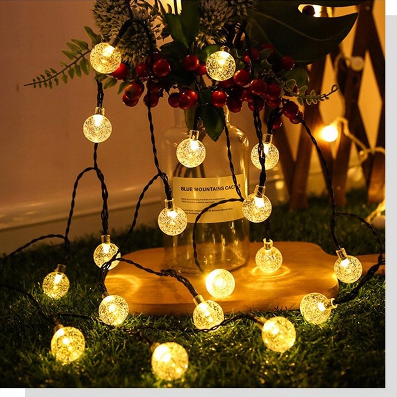 GIRLANDA LAMPKI SOLARNE OGRODOWE 50 LED KULE NA TARAS BALKON OZDOBA 9.5M Rodzaj gwintu zintegrowane źródło LED