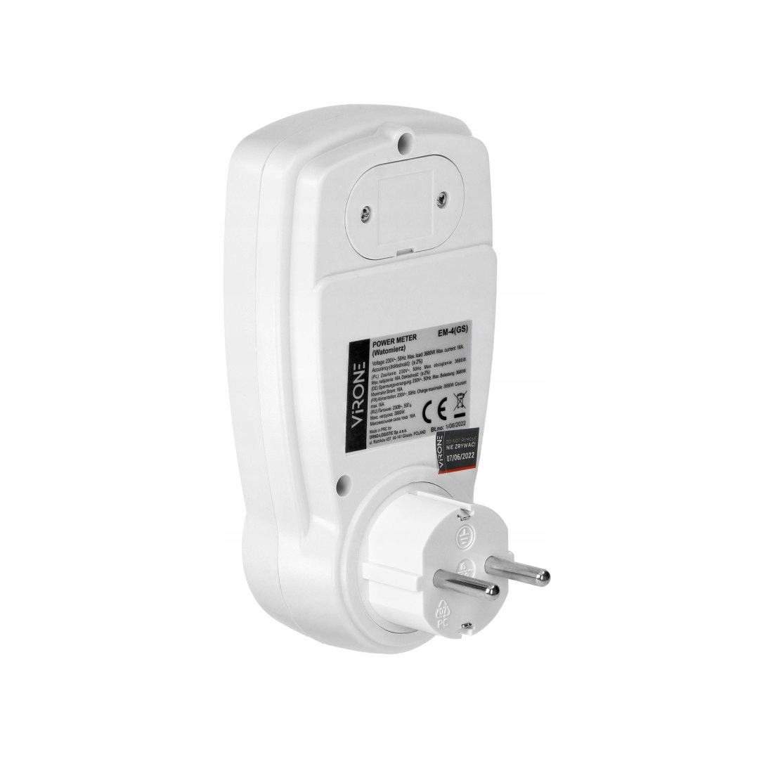 Jednotaryfowy watomierz, kalkulator energii z wyśw Model EM-4(GS)