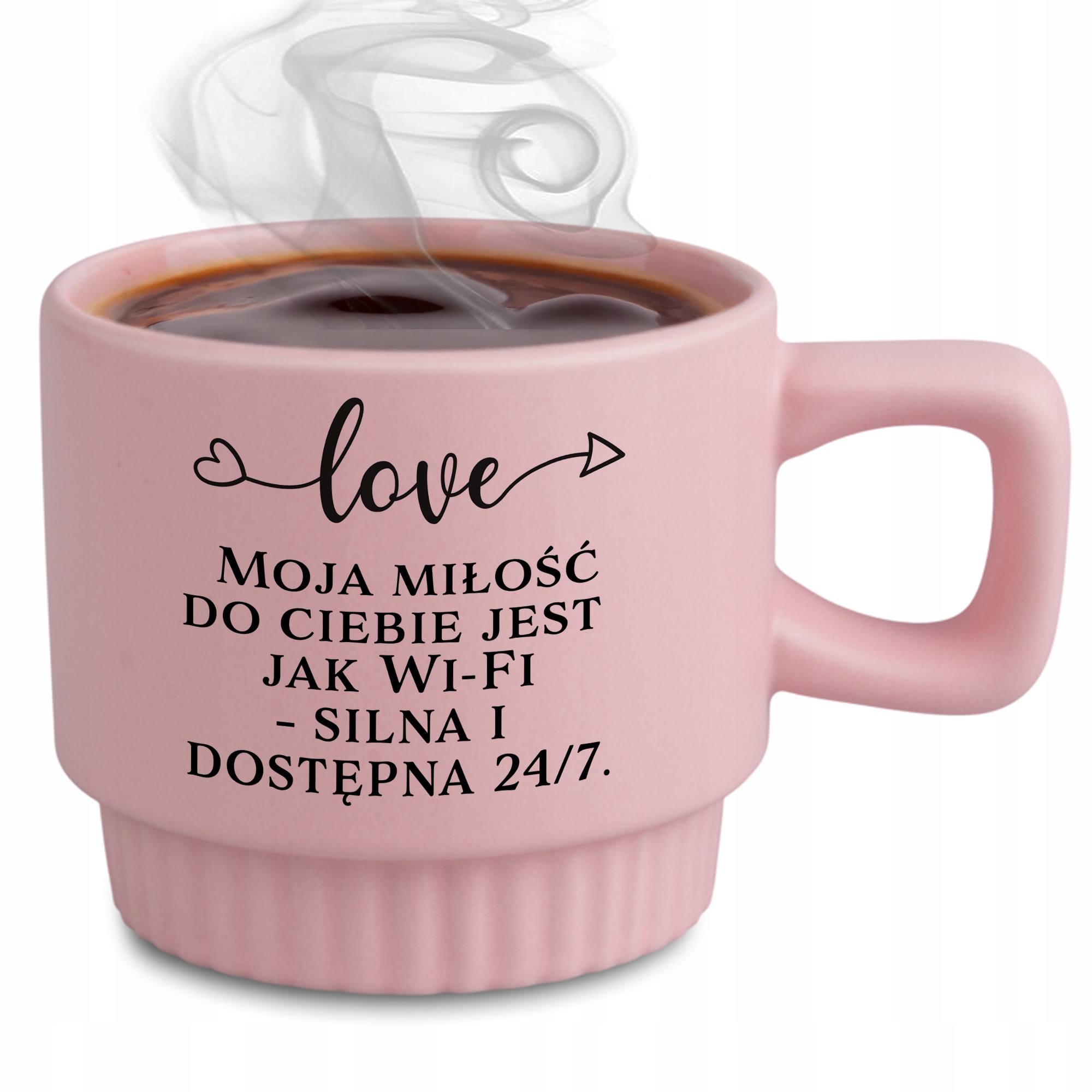 Ryflovaný hrnček Ružový Moja Láska K Vám Darček pre manželku manžela