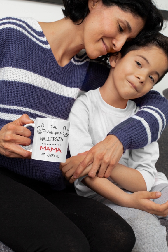 KOKOSZULKA Z KUBKIEM dla Mamy na Dzień Matki Tak wygląda najlepsza MAMA Rozmiar M