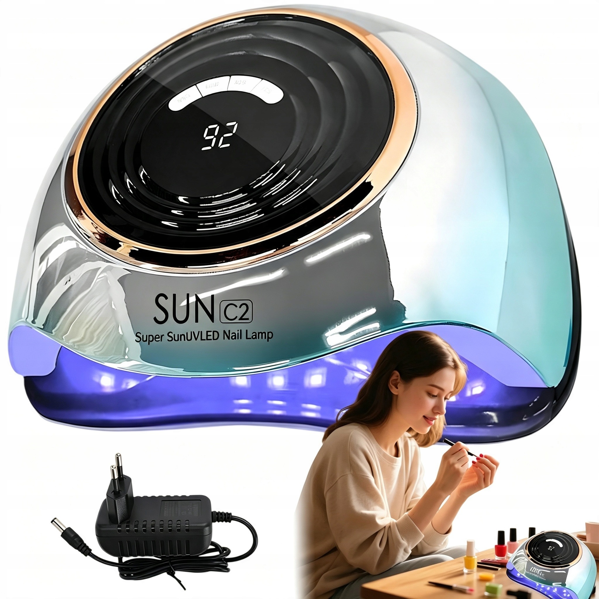 Lampa Na Manikúru 288W 63 Led 10/30/60/99S S Modrým Senzorem